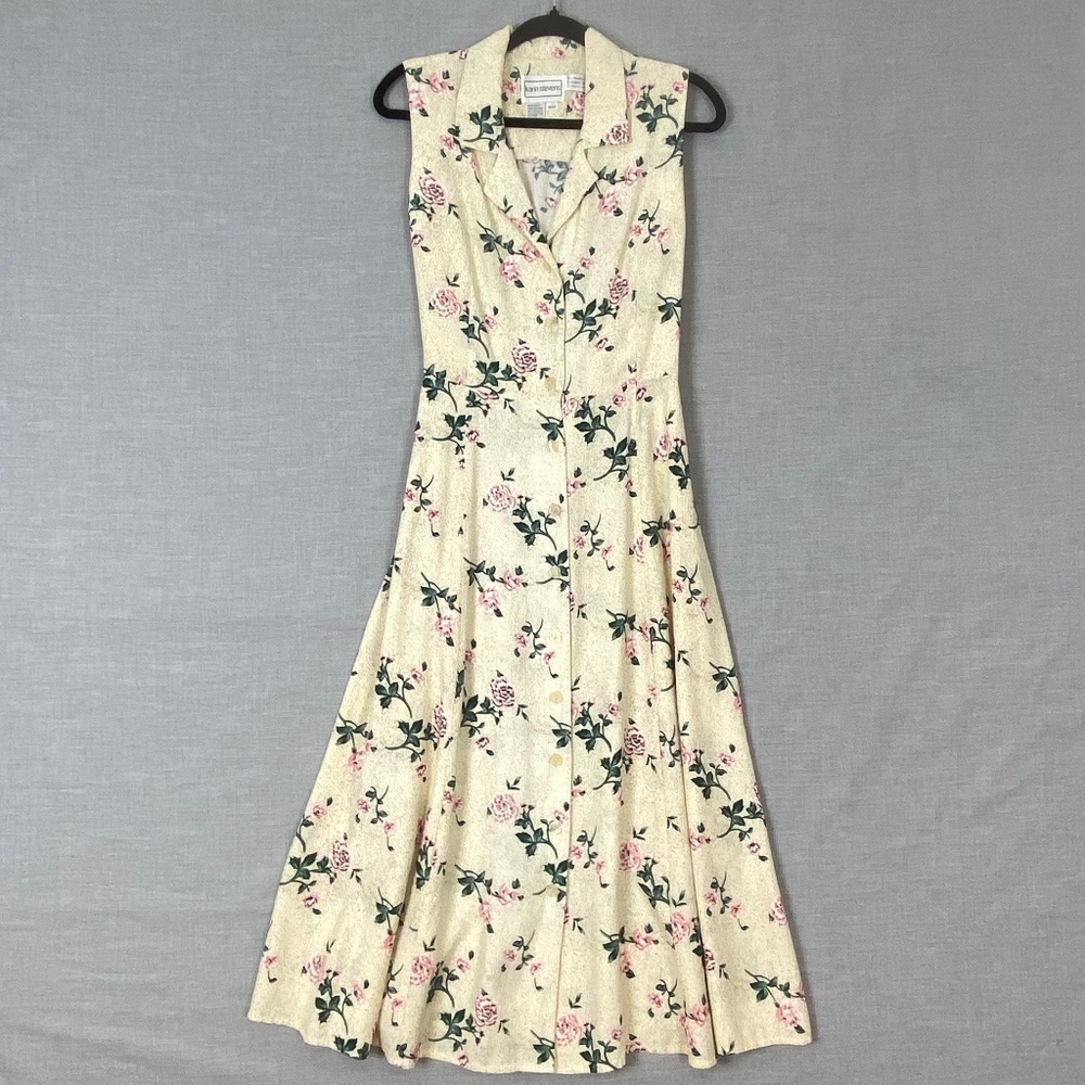 Karin Stevens Ivory Floral Maxi Dress